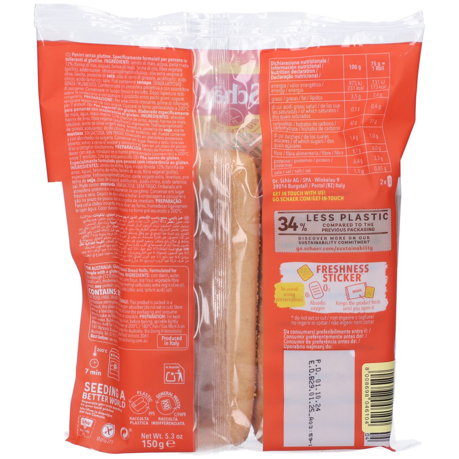 Schar Panini Rolls 2 Pezzi