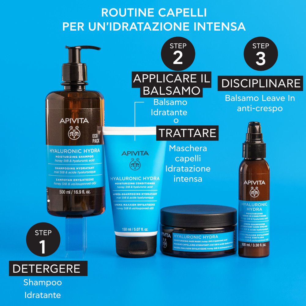 Apivita Hyaluronic Hydra Shampoo Idratante Ecopack 500ml