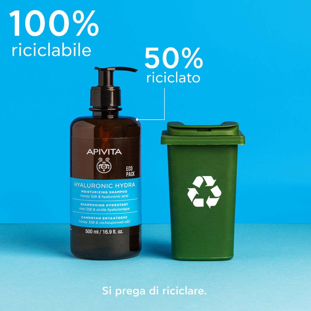 Apivita Hyaluronic Hydra Shampoo Idratante Ecopack 500ml