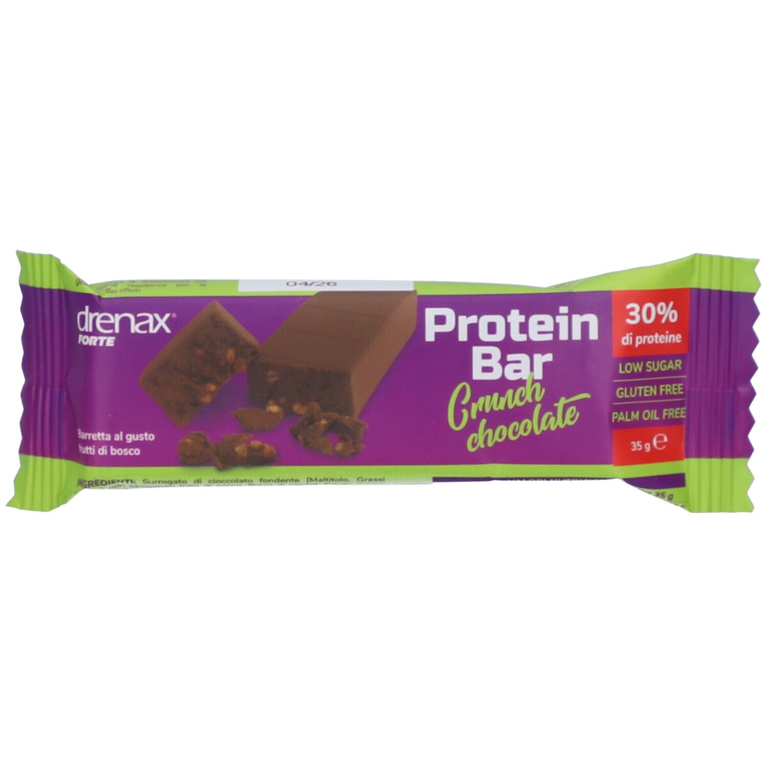 Drenax Forte Protein Bar Barretta Gusto Frutti di Bosco