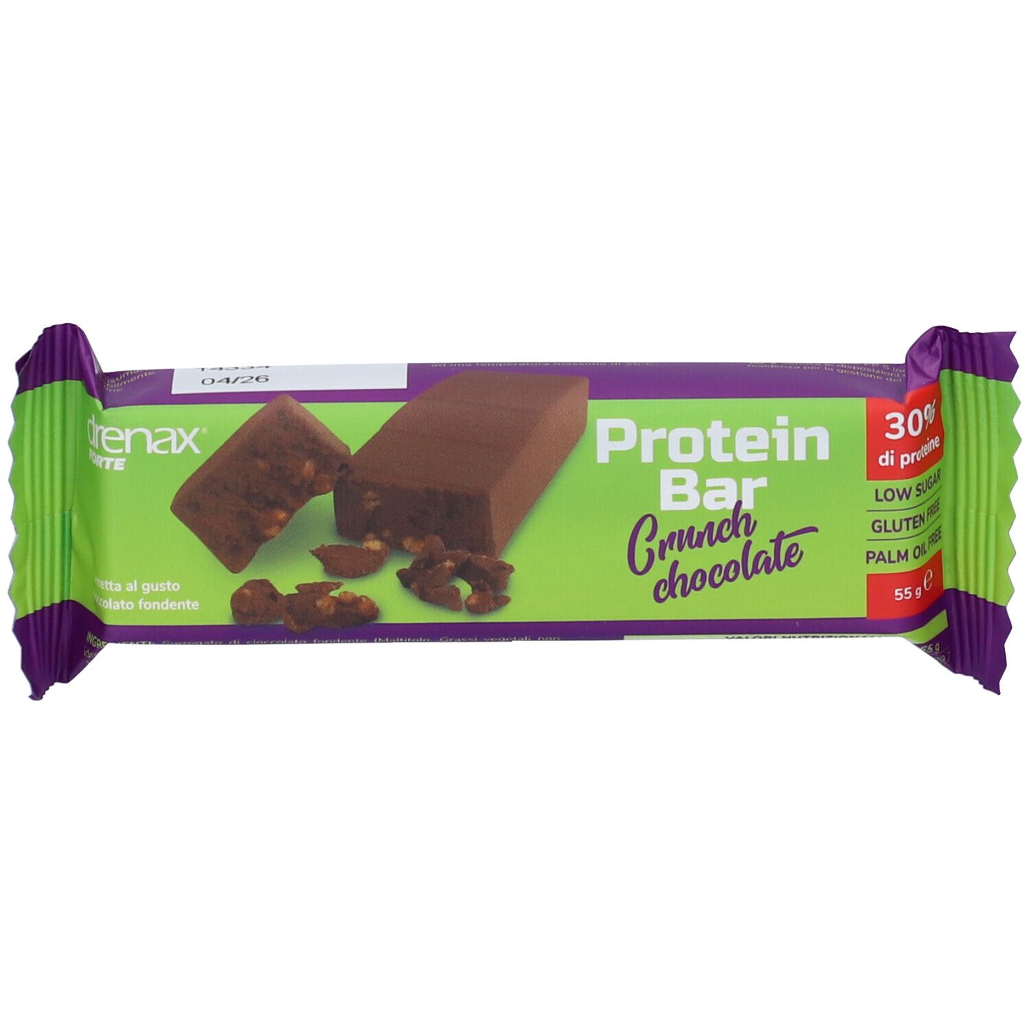 Drenax Forte Protein Bar Barretta Gusto Cioccolato Fondente