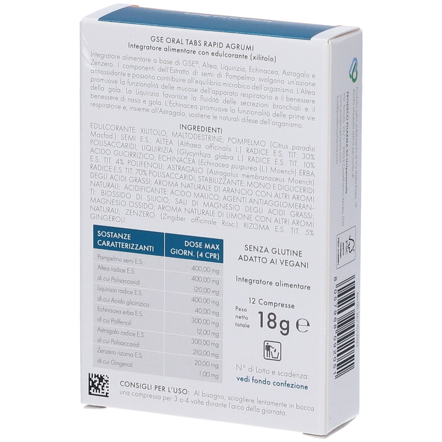 Gse Oral Tabs Rapid Agrumi 12 Compresse Masticabili