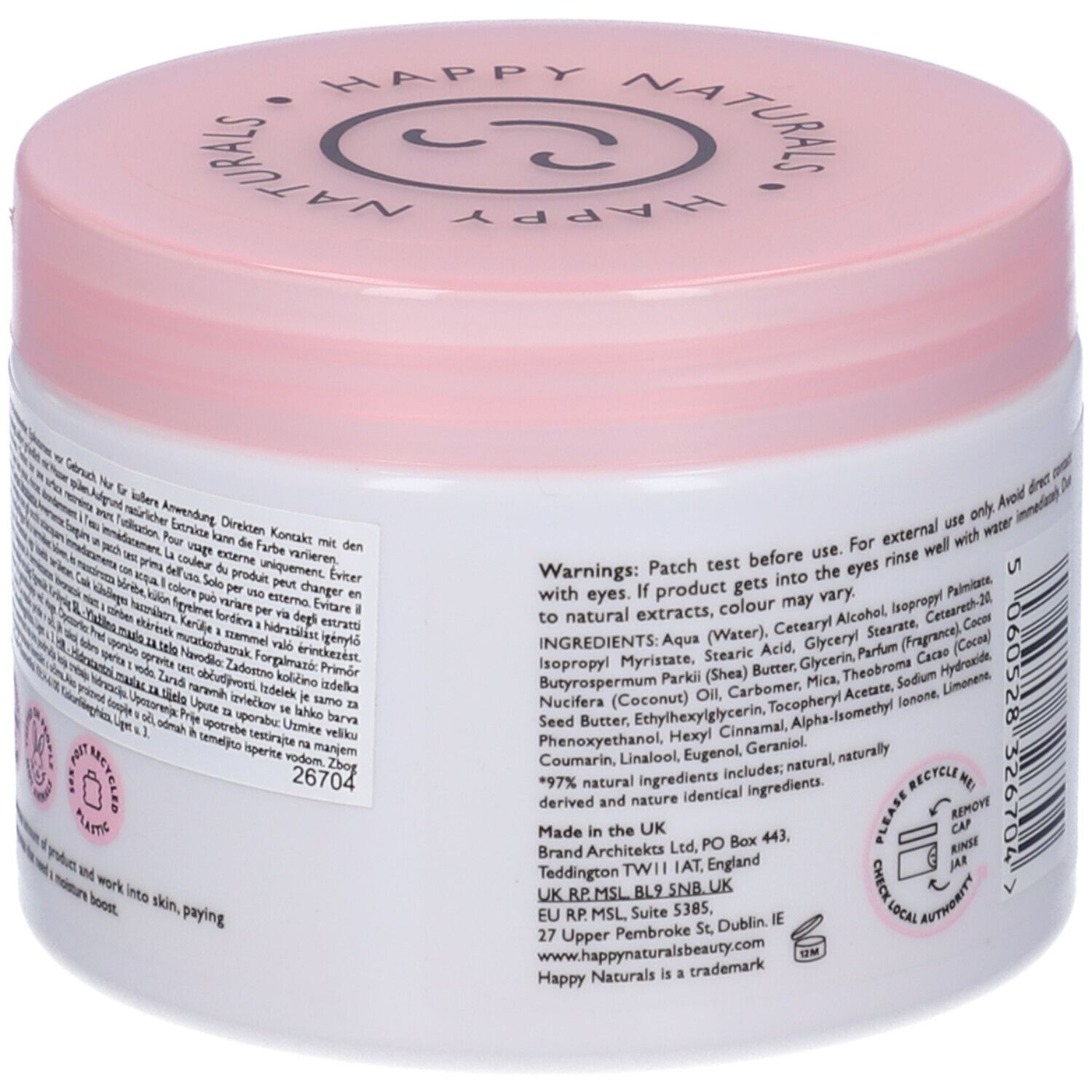 Happy Naturals Moisturising Body Butter Crema Corpo
