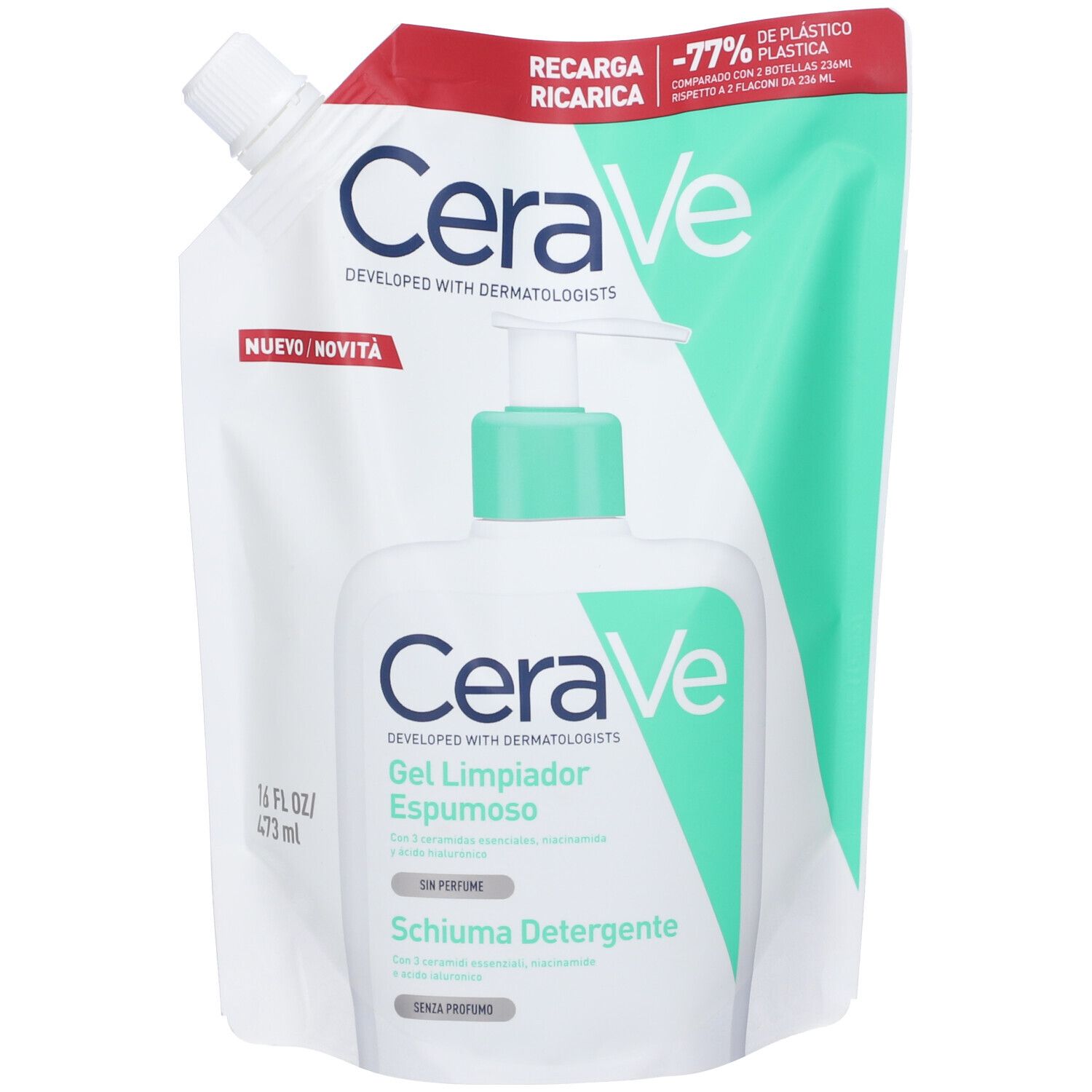 CeraVe Schiuma Detergente Viso Formato Ricarica