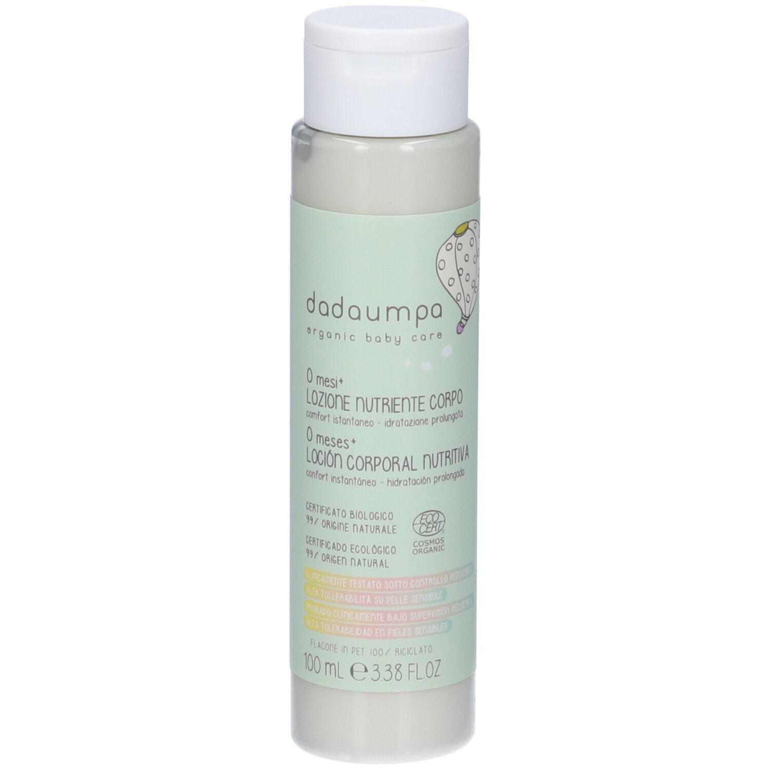 Dadaumpa Lozione Nutriente Corpo 0+ Mesi Certificata BIO 100ml