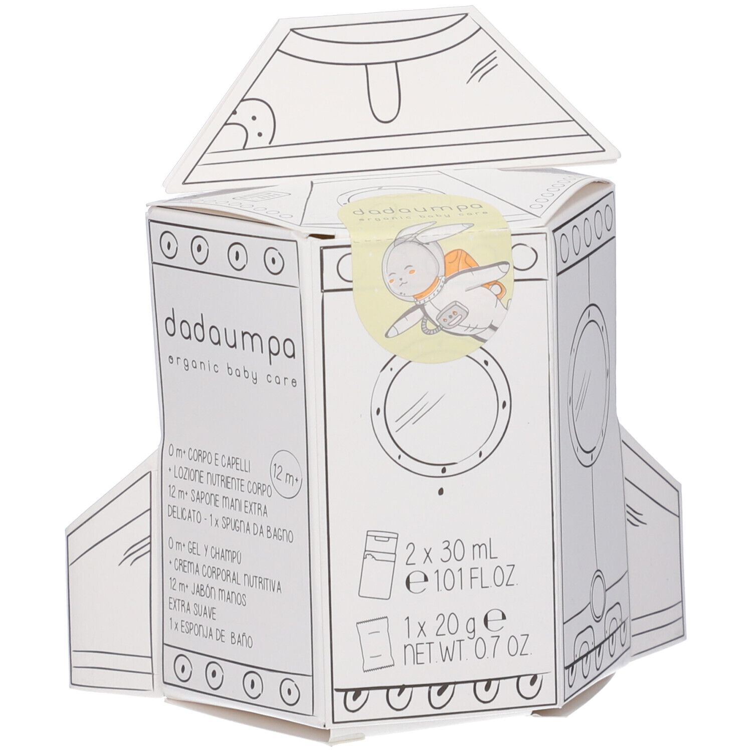 Dadaumpa Kit Razzo 12mesi+ Bagnetto e Cura Corpo