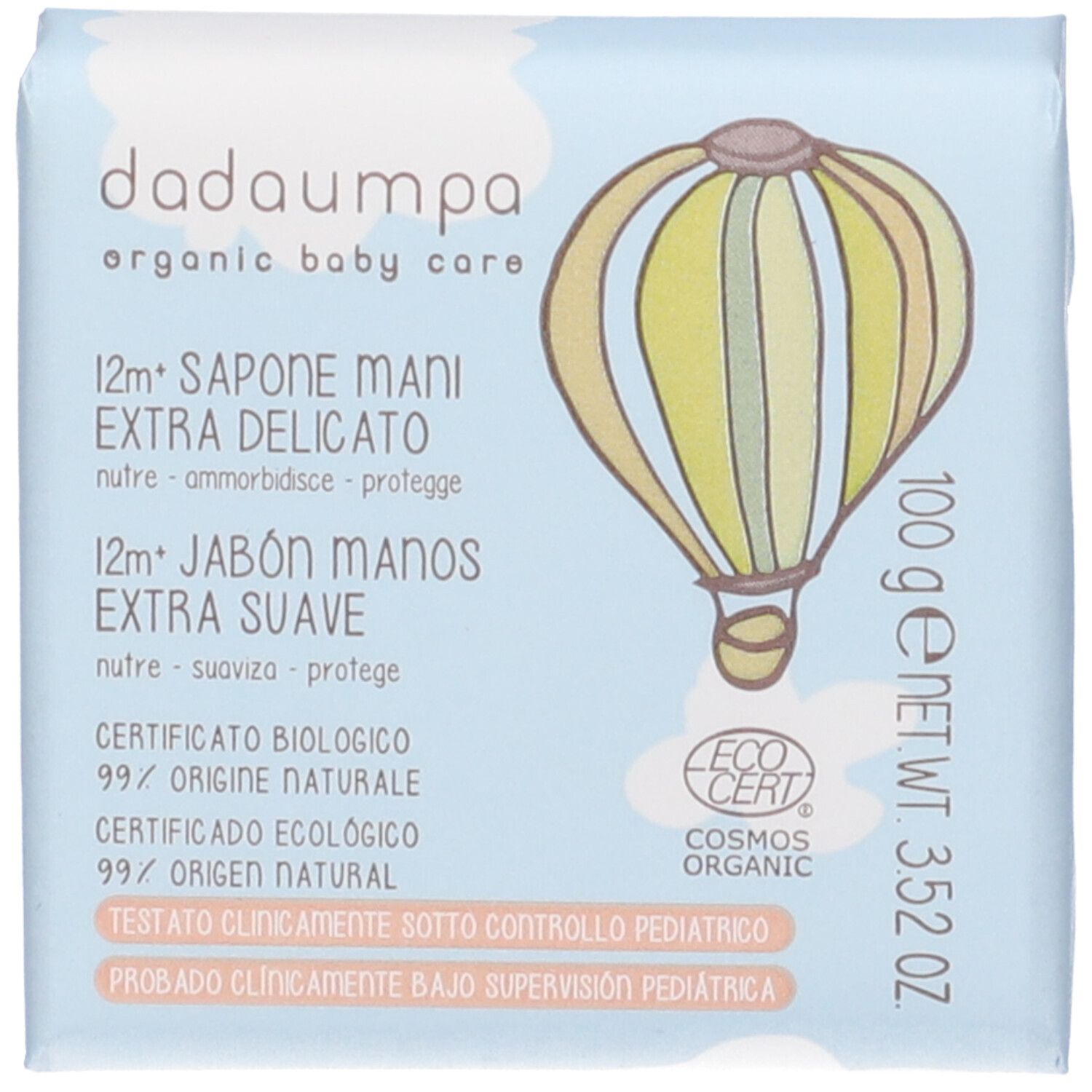 Dadaumpa Sapone Mani Extra Delicato 12Mesi+ Certificato Bio