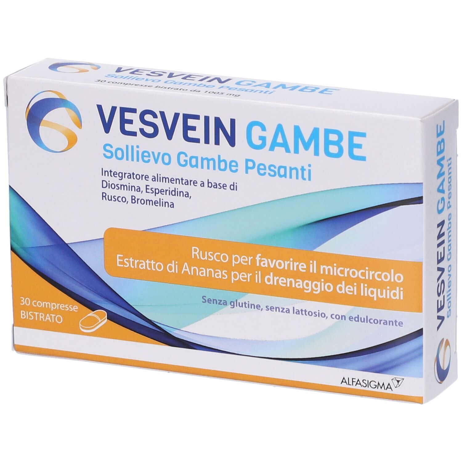Vesvein Gambe Sollievo Gambe Pesanti Compresse Bistrato
