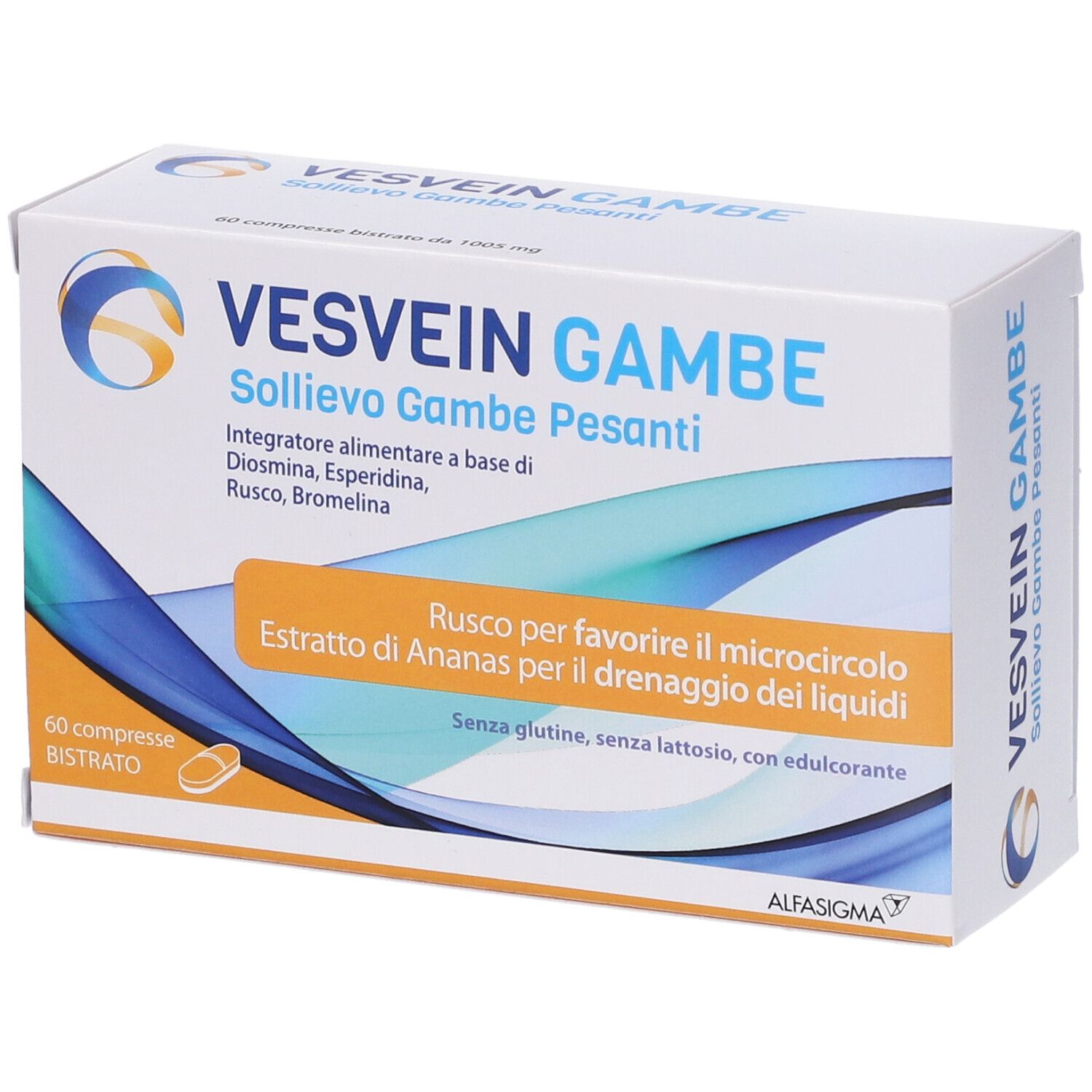 Vesvein Gambe Sollievo Gambe Pesanti Compresse Bistrato
