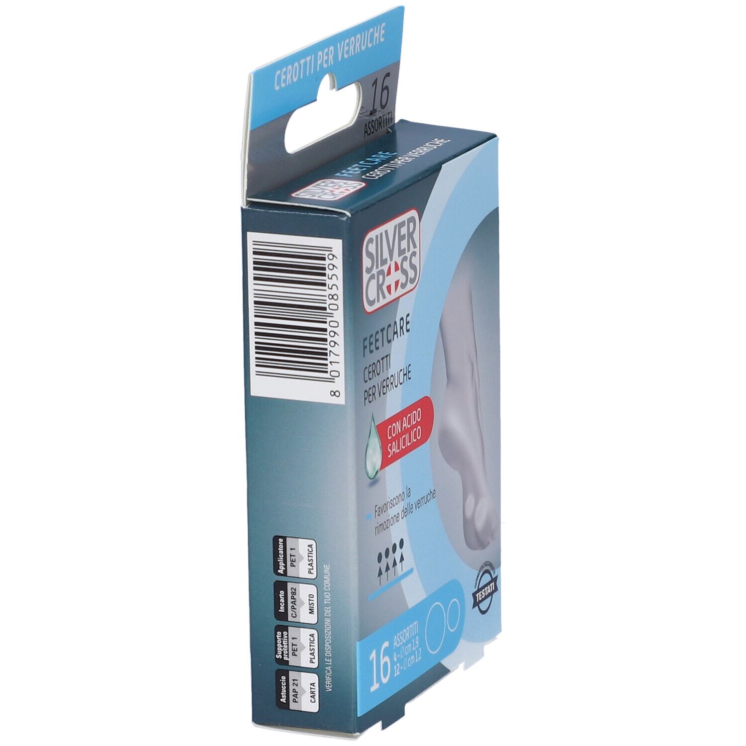 Cerotto Verruca Silver Cross Patch 16 Pezzi
