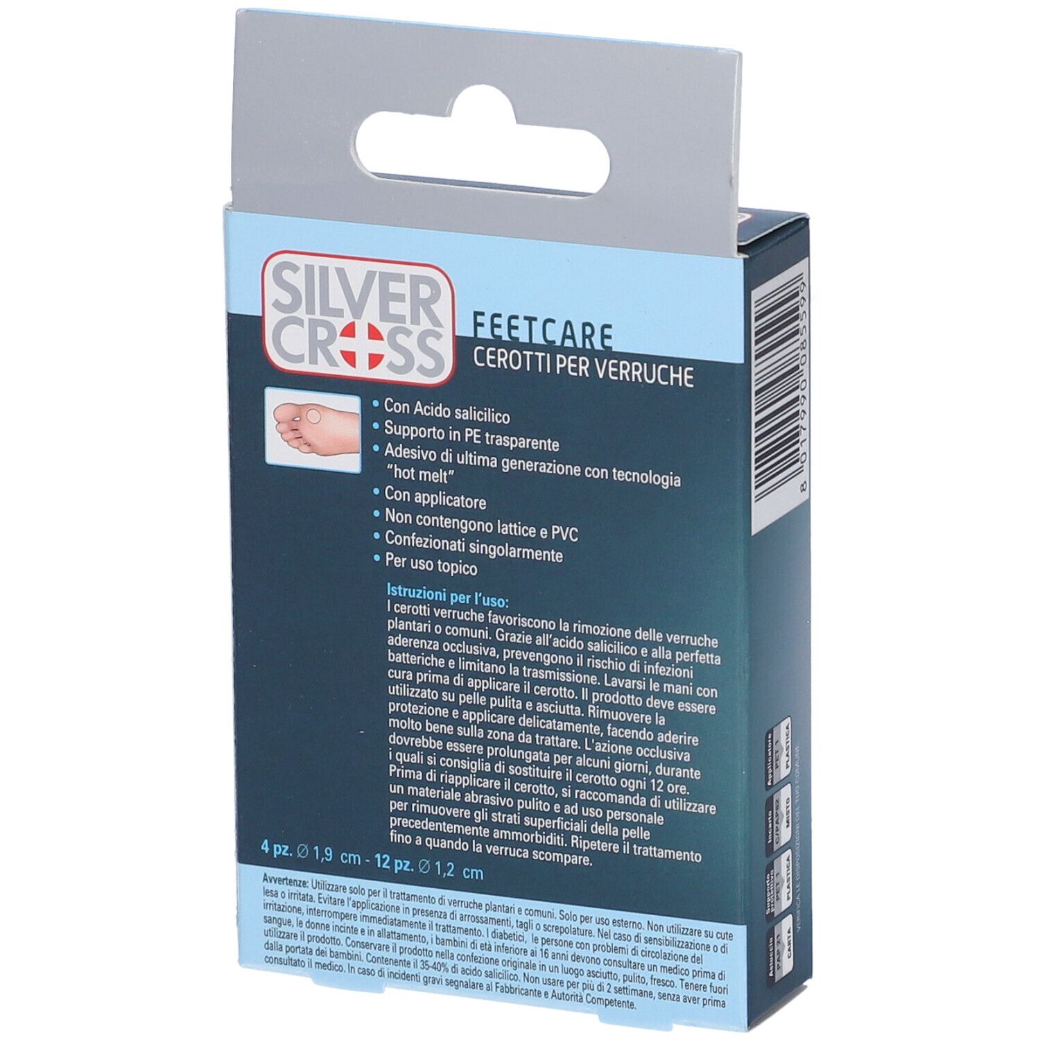 Cerotto Verruca Silver Cross Patch 16 Pezzi