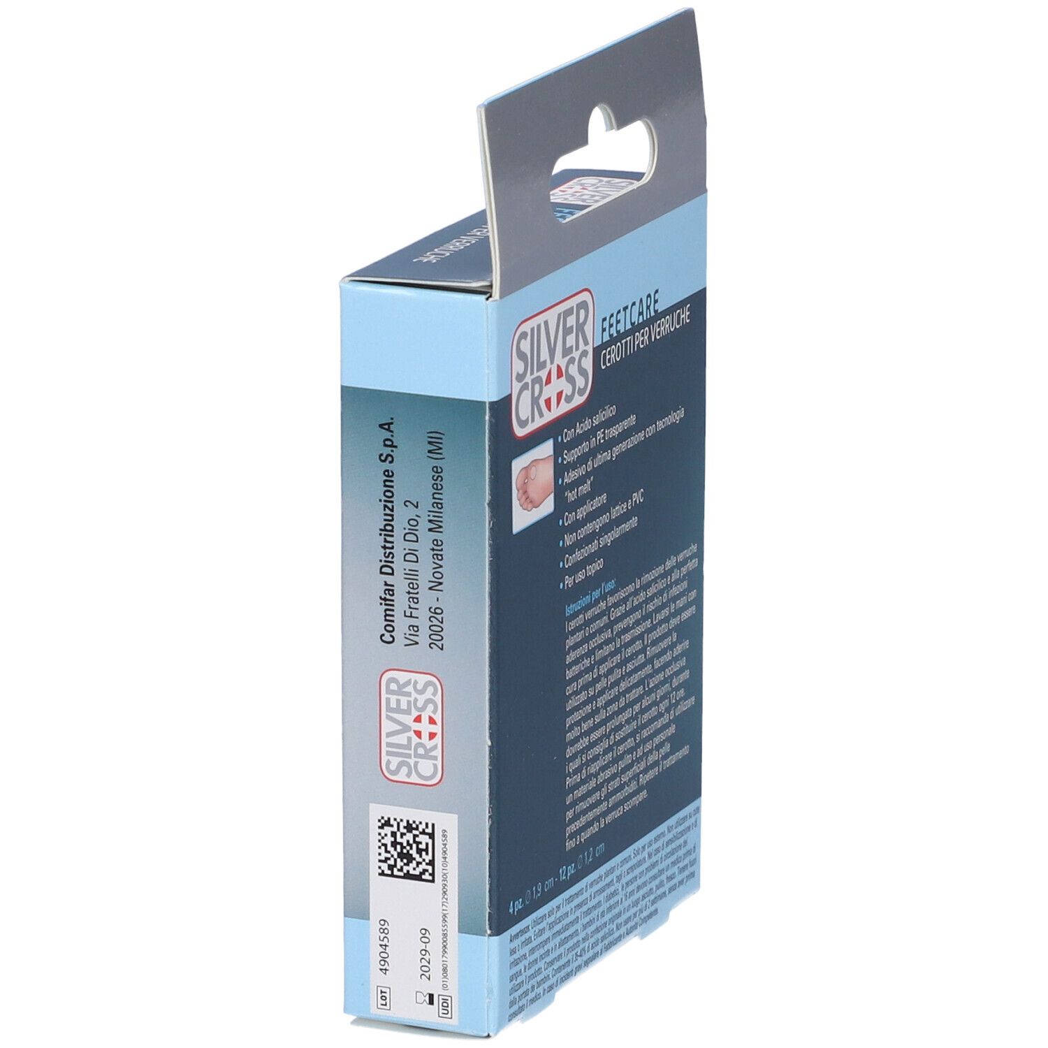 Cerotto Verruca Silver Cross Patch 16 Pezzi