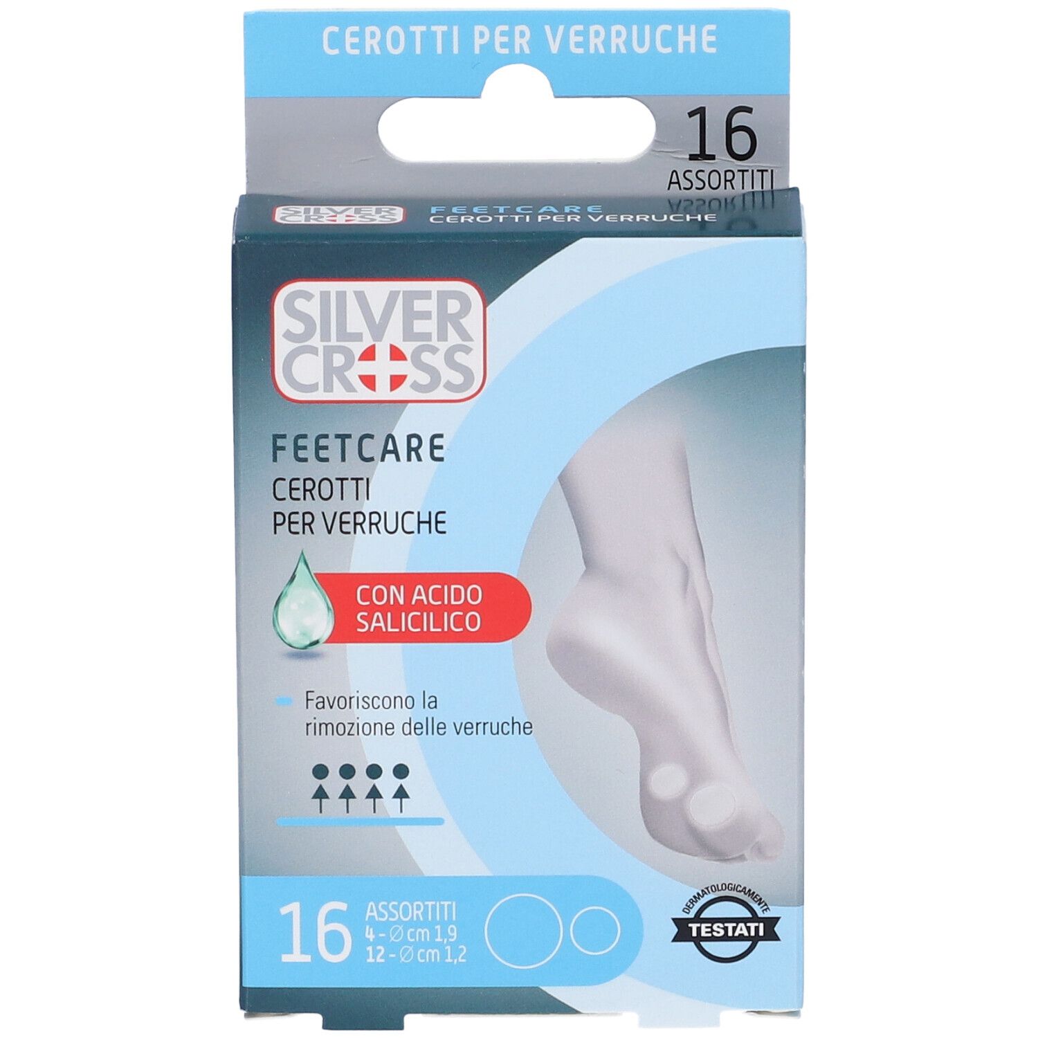 Cerotto Verruca Silver Cross Patch 16 Pezzi