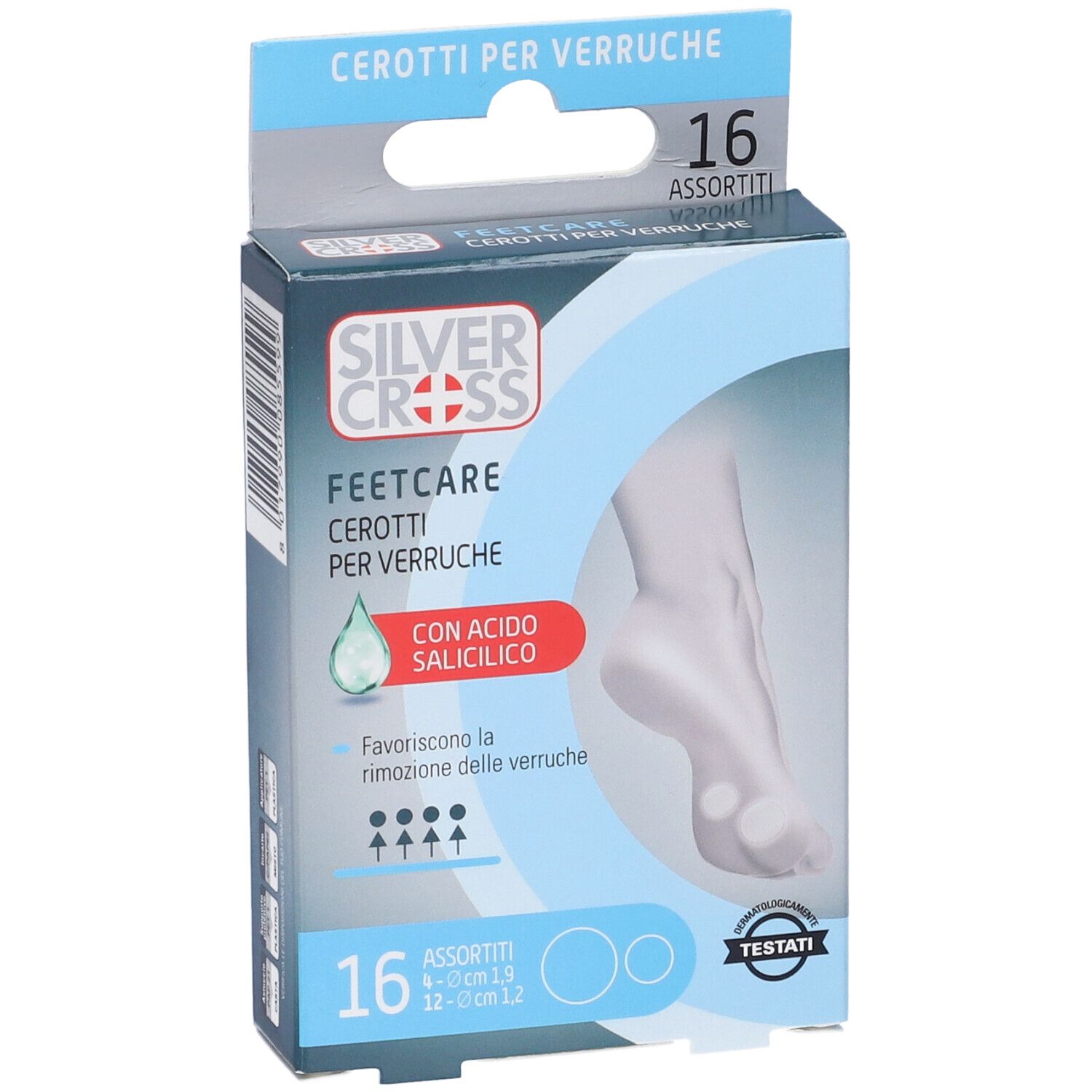 Cerotto Verruca Silver Cross Patch 16 Pezzi