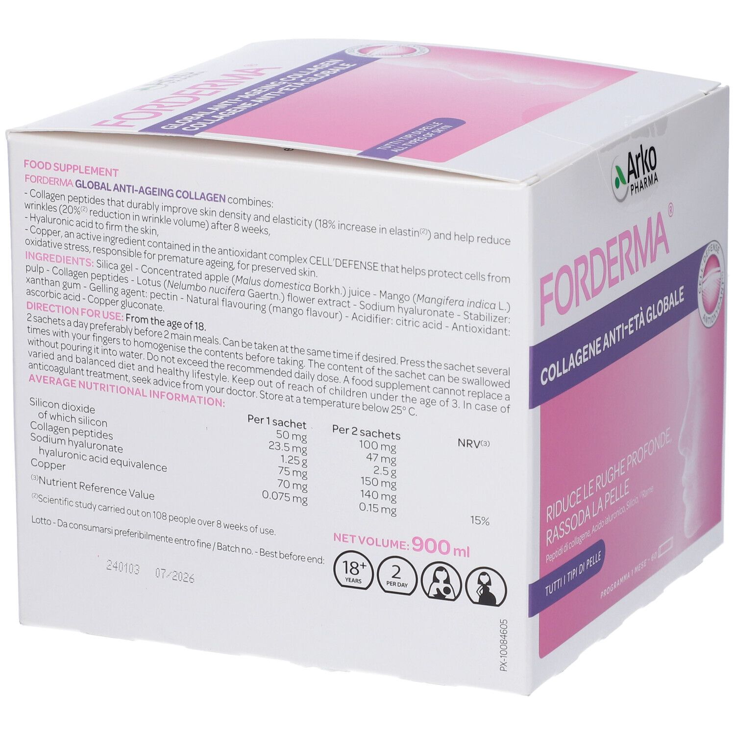 Arko Pharma Forderma Collagene Antietà Bustine