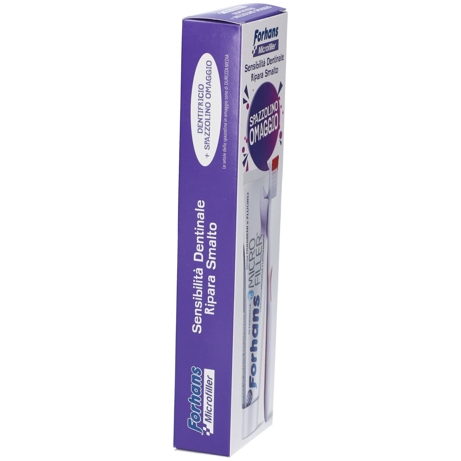 Forhans Dentifricio Microfiller + Spazzolino