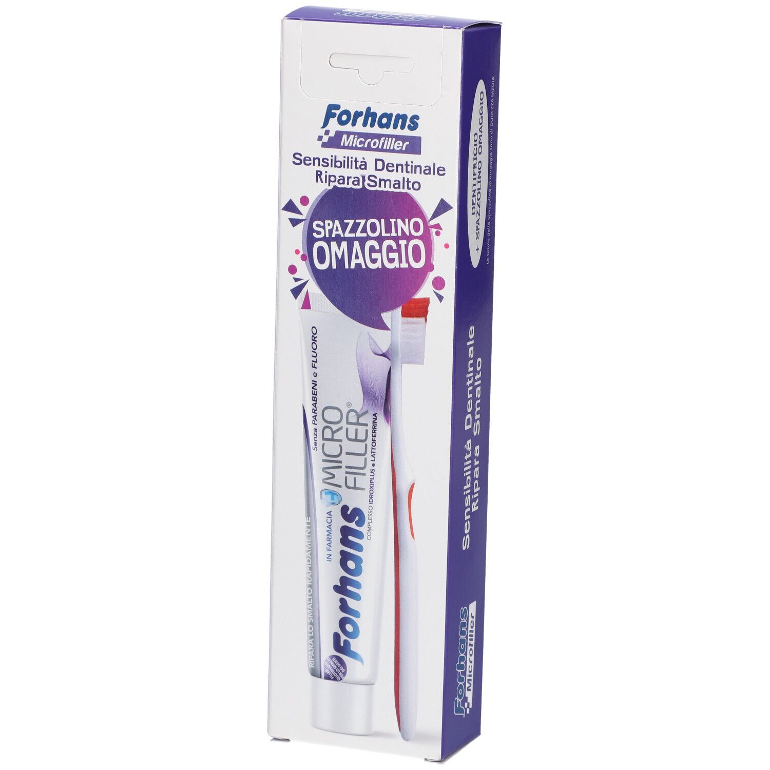 Forhans Dentifricio Microfiller + Spazzolino