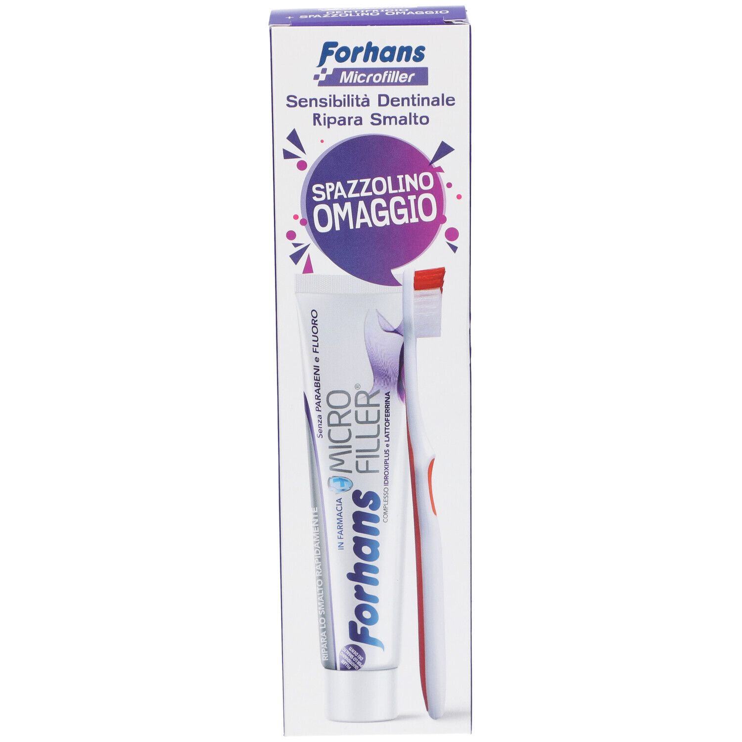 Forhans Dentifricio Microfiller + Spazzolino