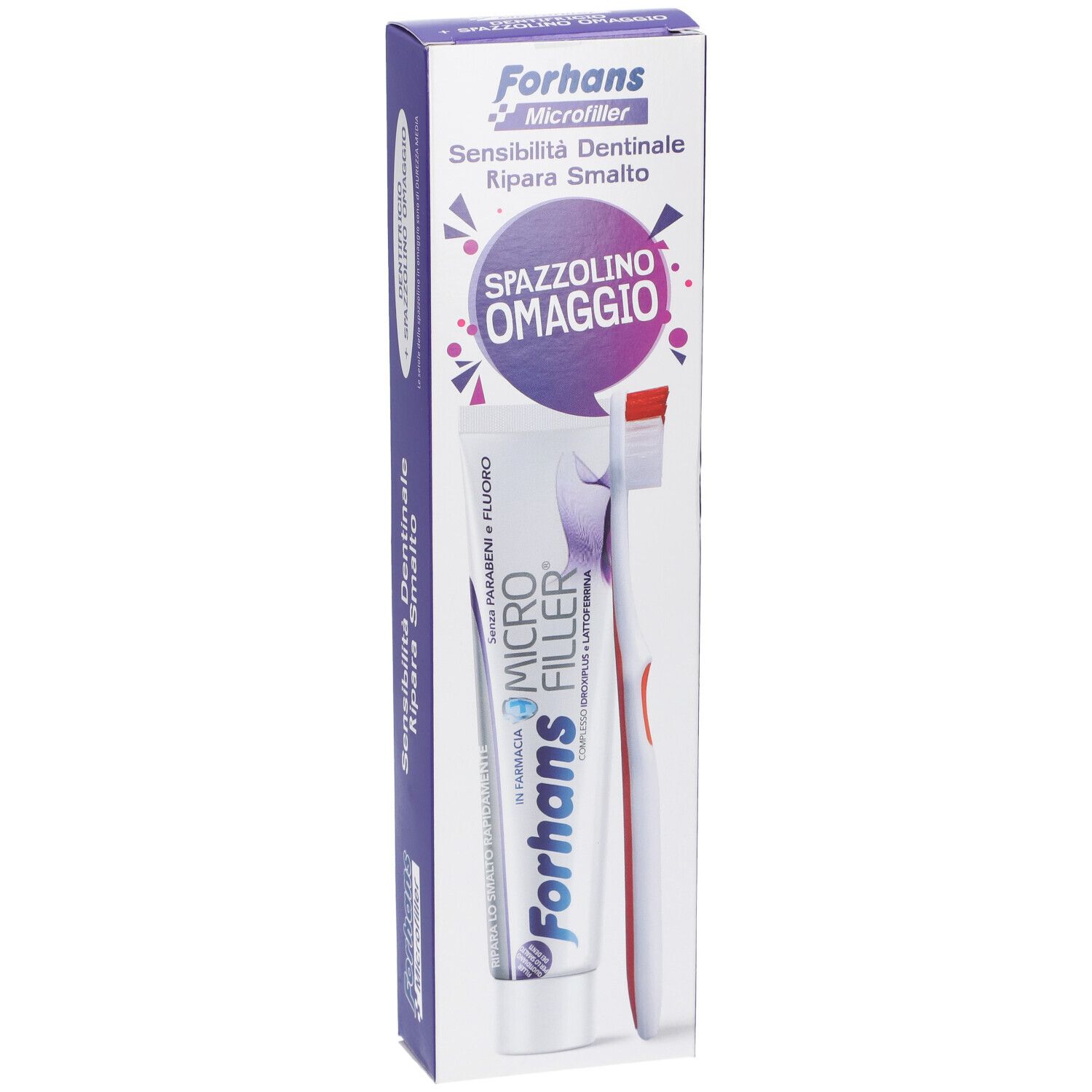 Forhans Dentifricio Microfiller + Spazzolino