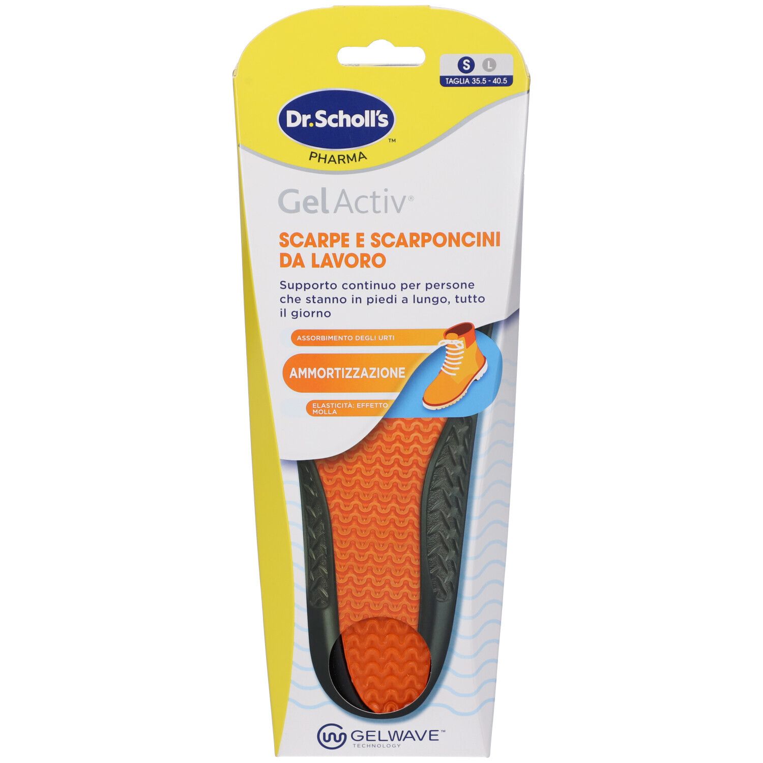 Dr. Scholl's GelActiv Soletta per Scarpe da Lavoro Taglia S