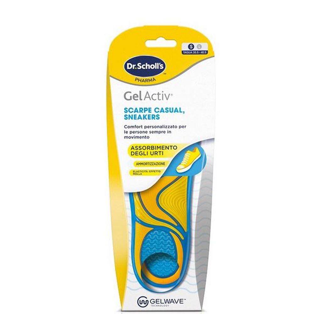 Scholl GelActiv Solette Ammortizzanti per Scarpe Casual e Sneakers Misura S