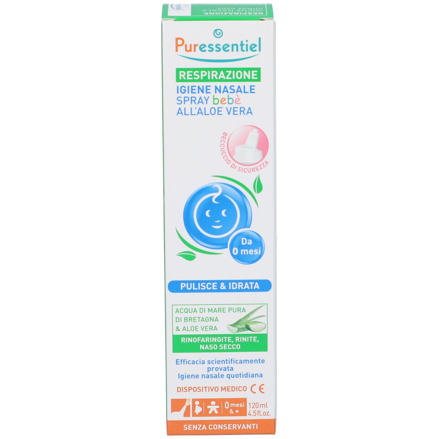 Puressentiel Spray Bebe' Aloe Vera Respirazione Igiene Nasale Puffi Bambini