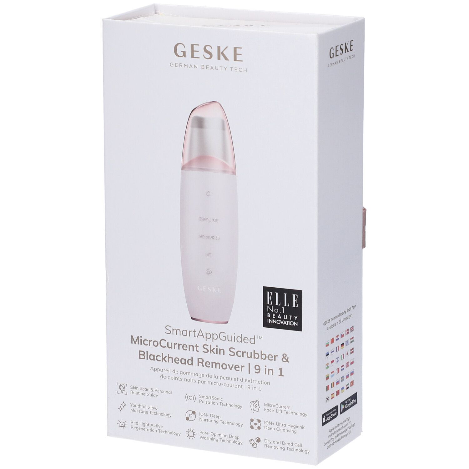GESKE MicroCurrent Skin Scrubber & Blackhead Remover | 9 In 1 Starlight