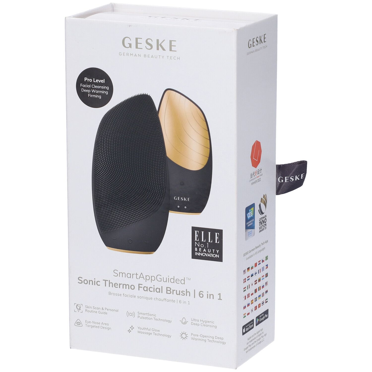 GESKE Sonic Thermo Facial Brush | 6 In 1 Grigio