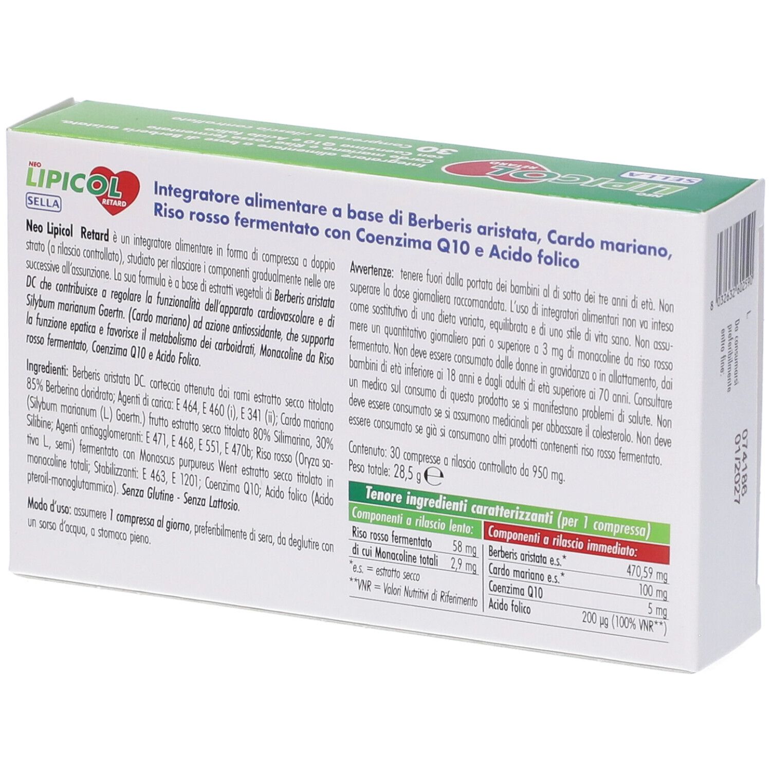 Neo Lipicol Retard Compresse