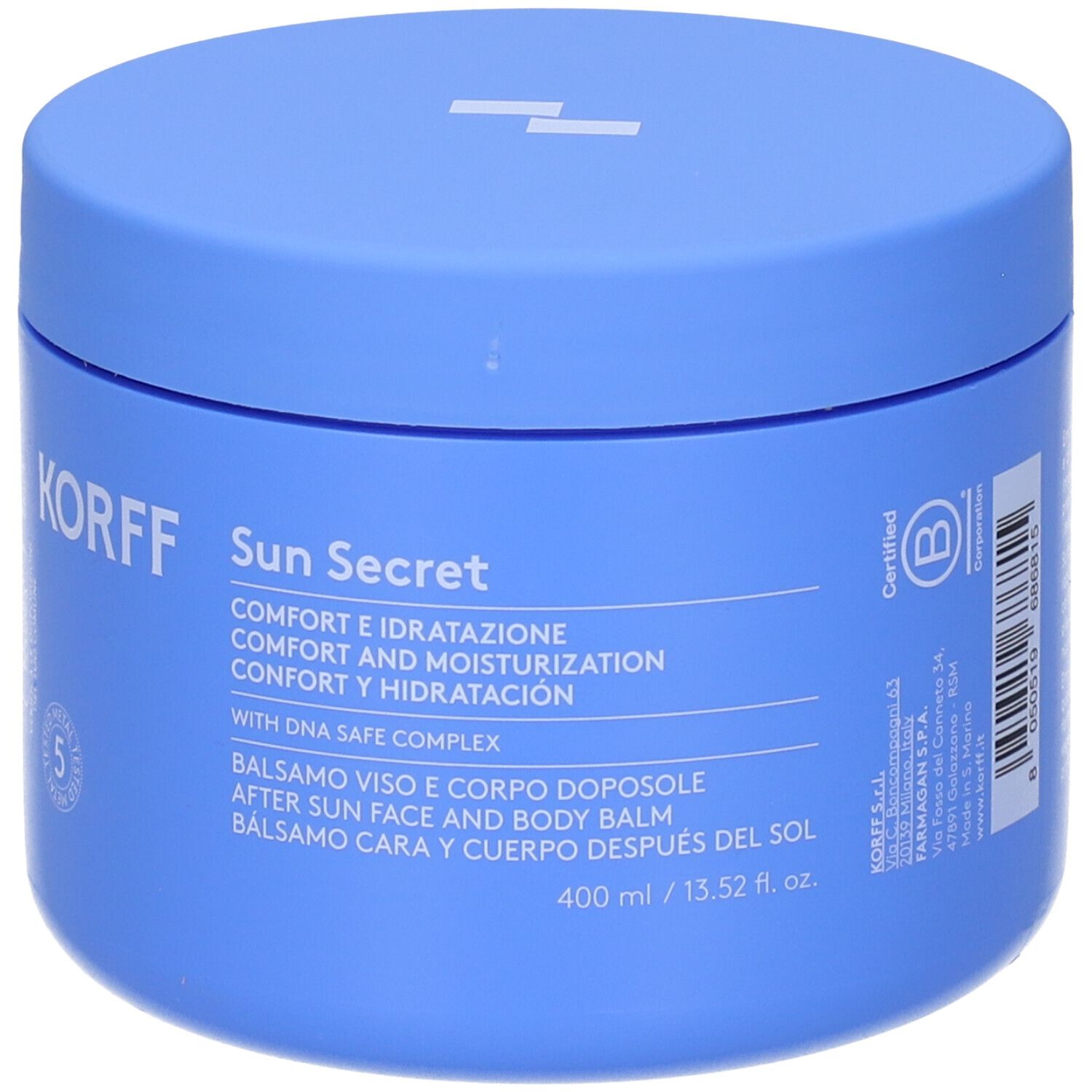 Korff Sun Secret Balsamo Doposole Idratante Lenitivo