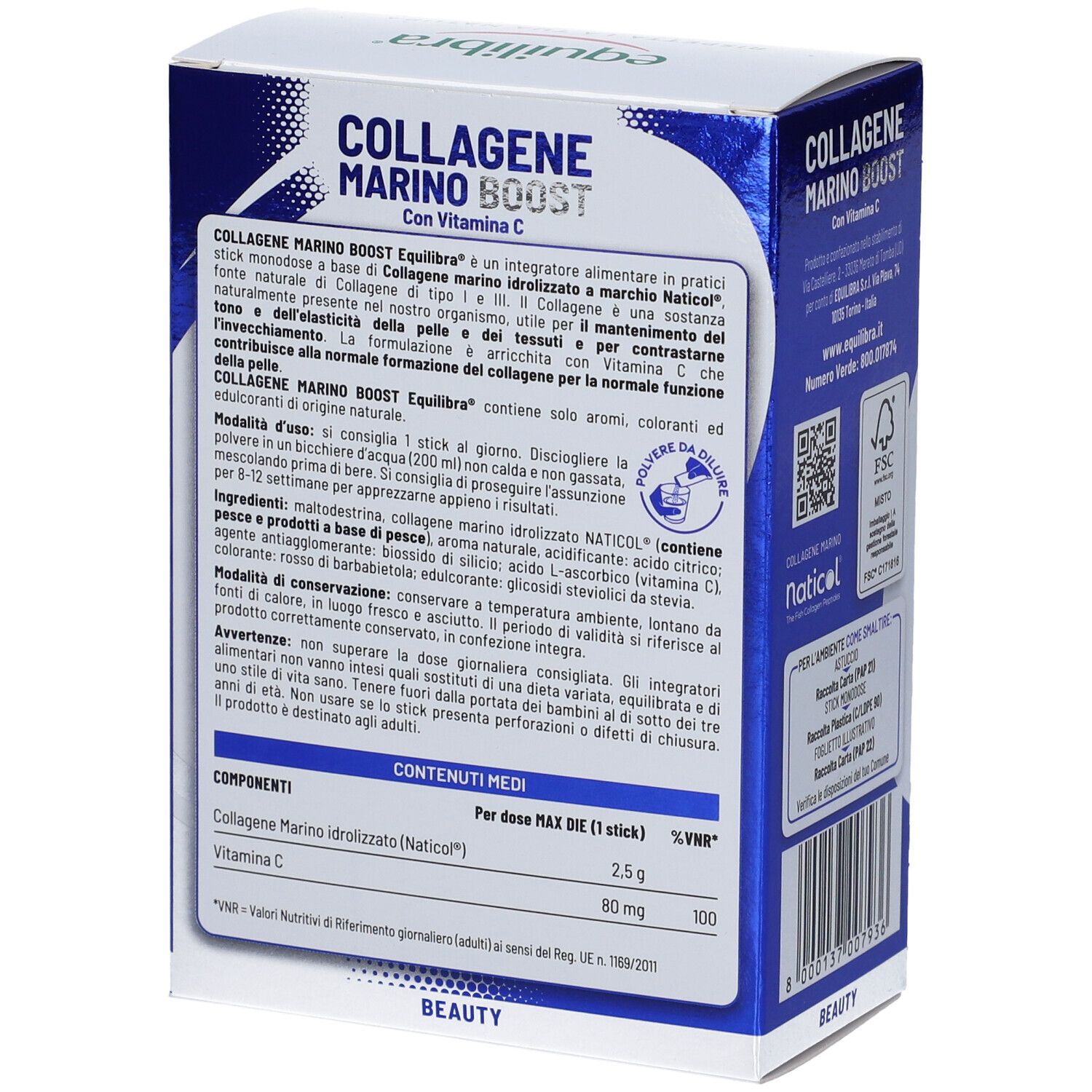 Equilibra Collagene Marino Boost Stick - risparmia il 10% con il codice: EQUILIBRA10
