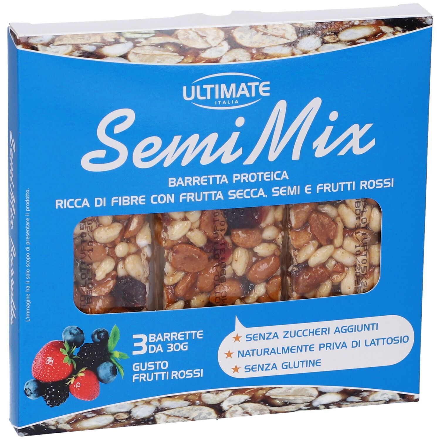 Ultimate Barretta Semimix Frutti Rossi 3 Pezzi Da 30 G