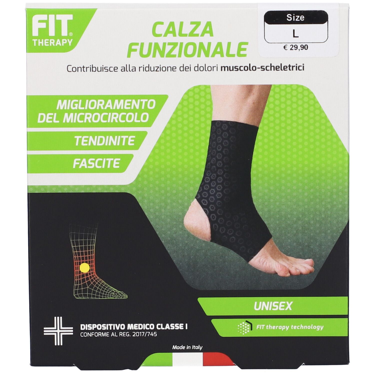 Fit Therapy Calza Funzionale Colore Nero Taglia L