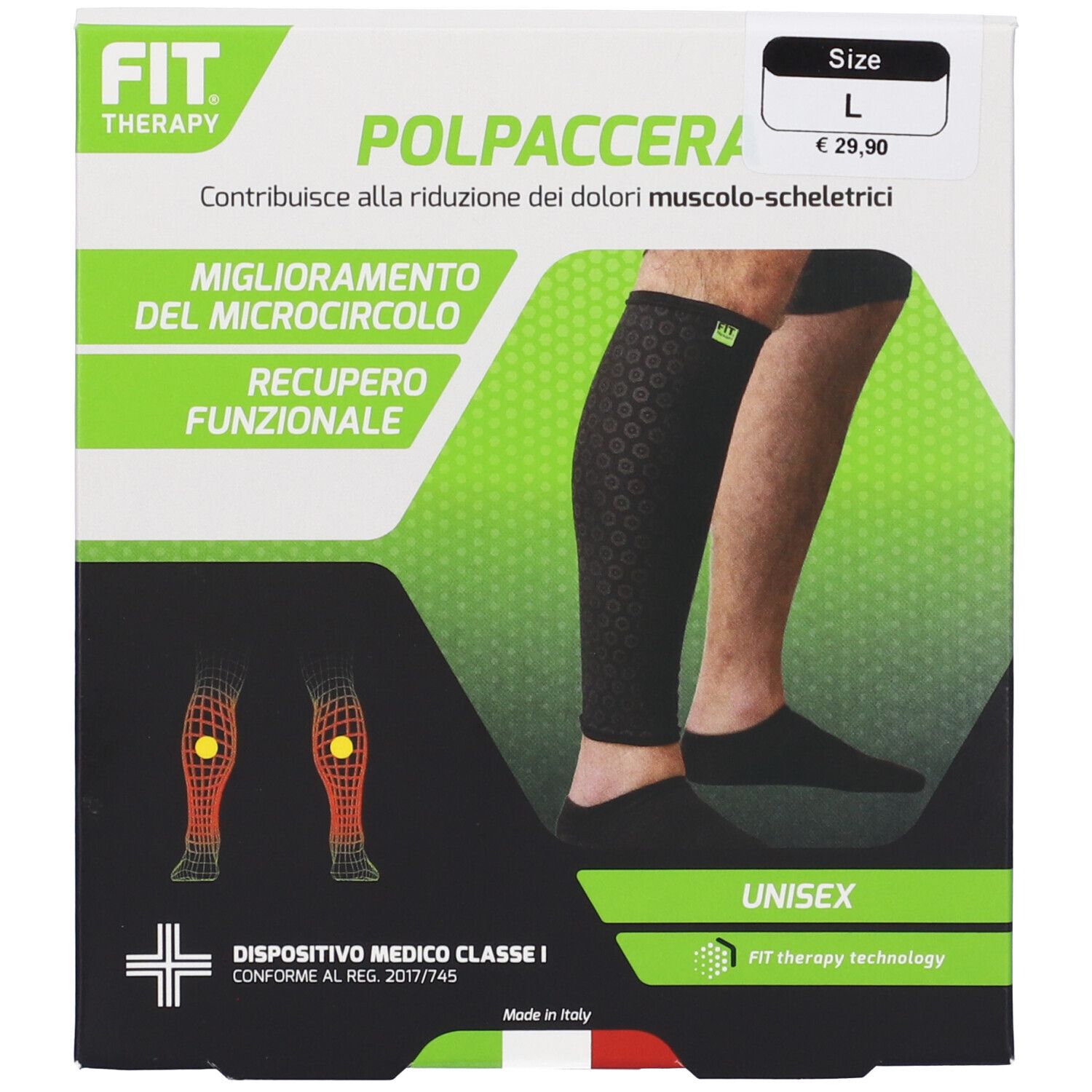 Fit Therapy Polpaccera Colore Nero Taglia L