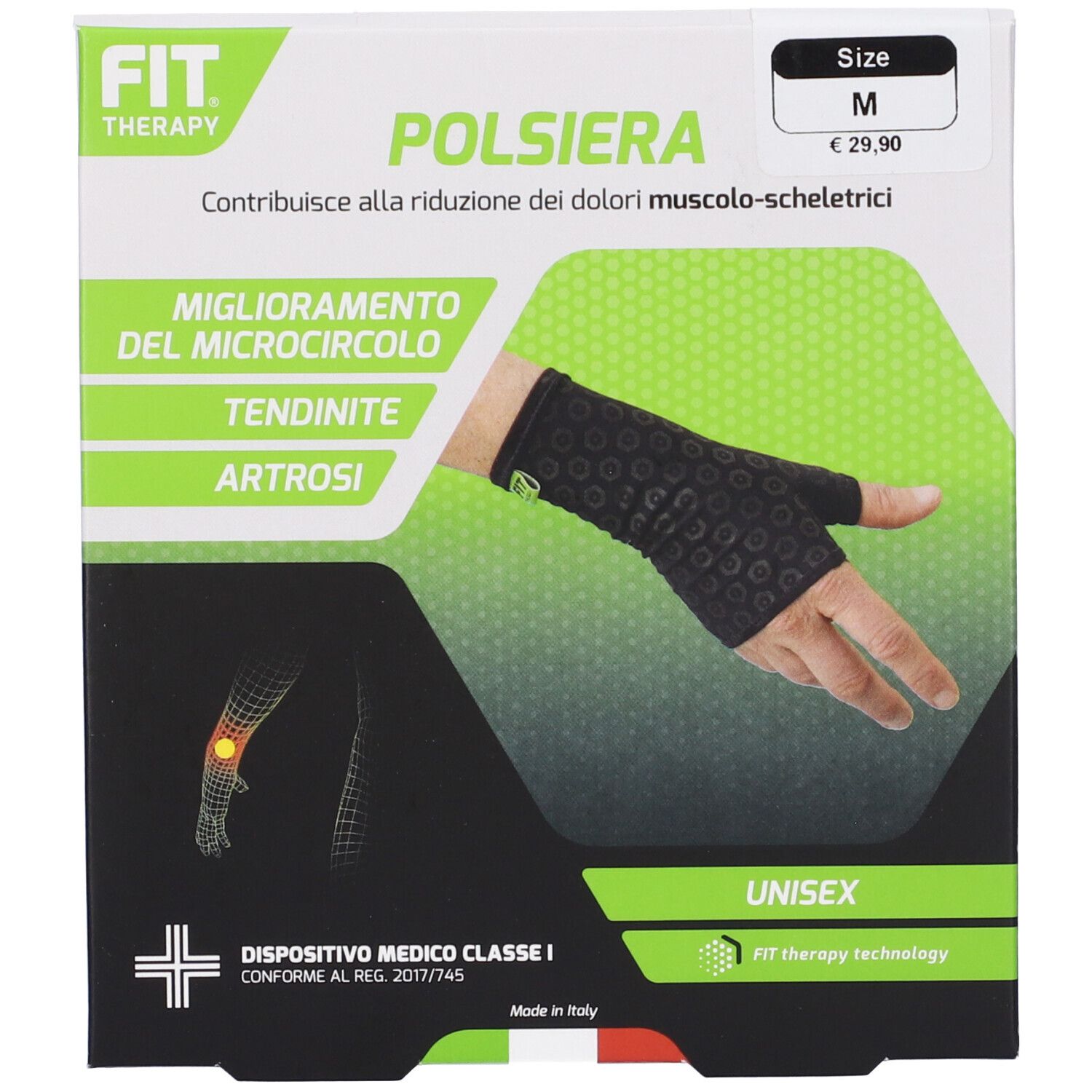 Fit Therapy Polsiera Colore Nero Taglia M