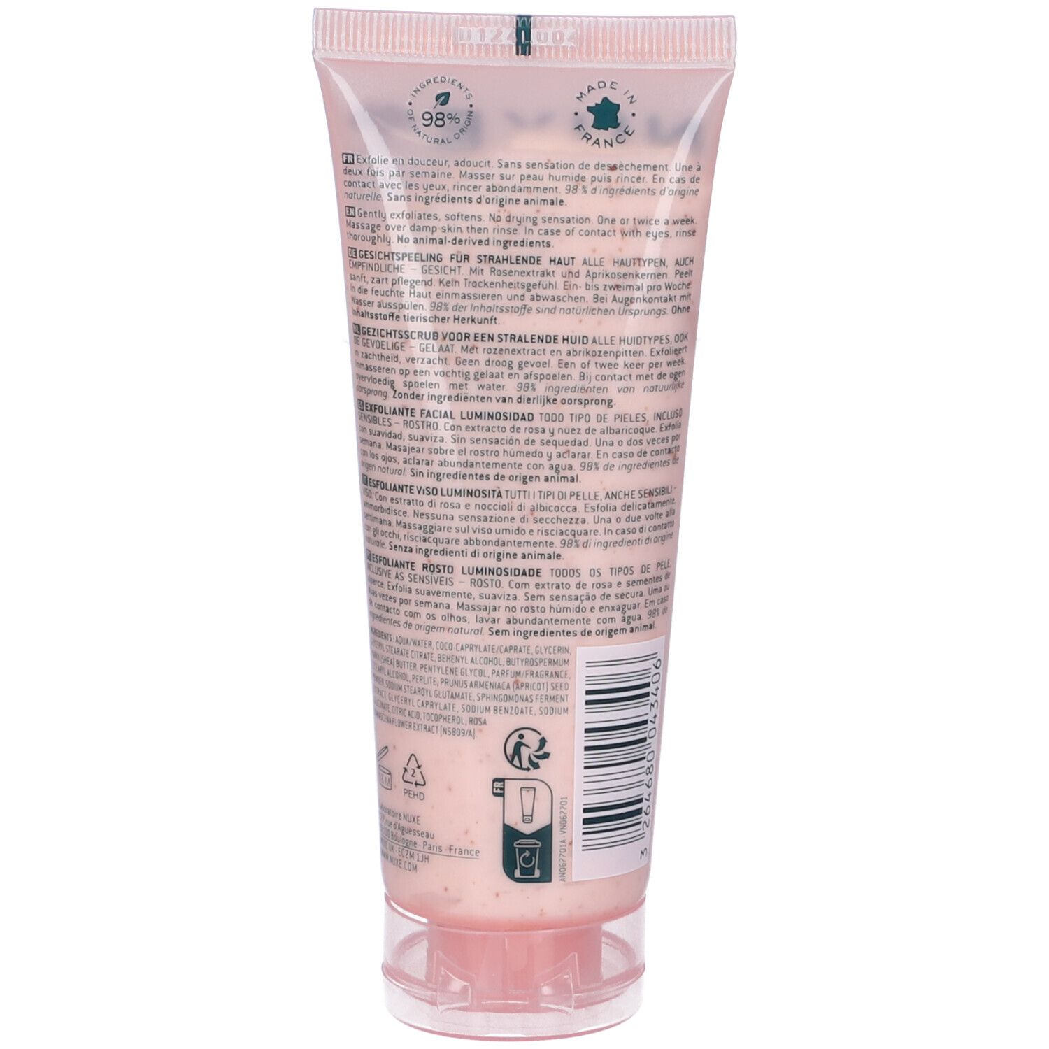 Nuxe Very Rose Esfoliante Viso Luminosità