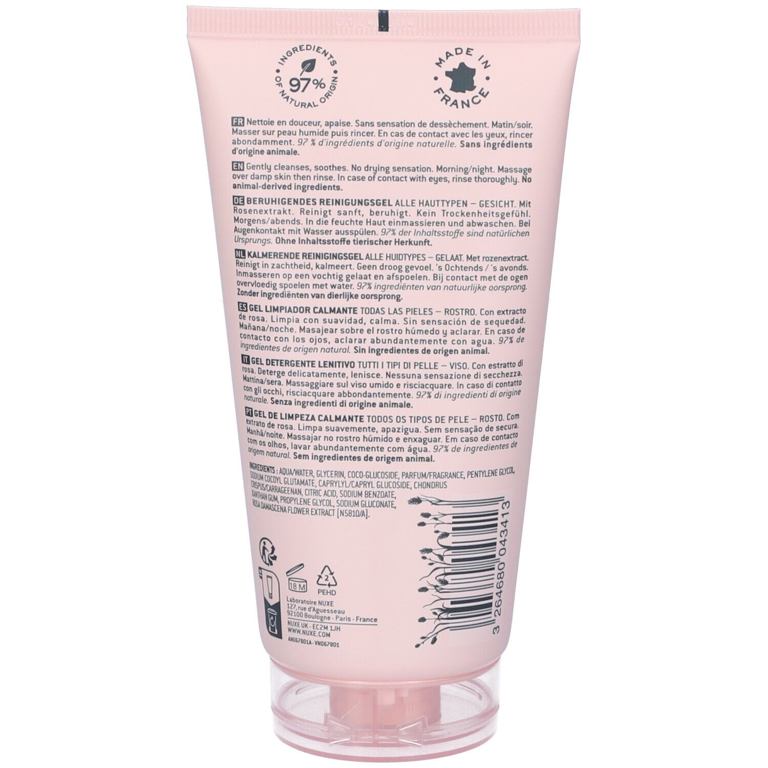 Nuxe Very Rose Gel Detergente Lenitivo