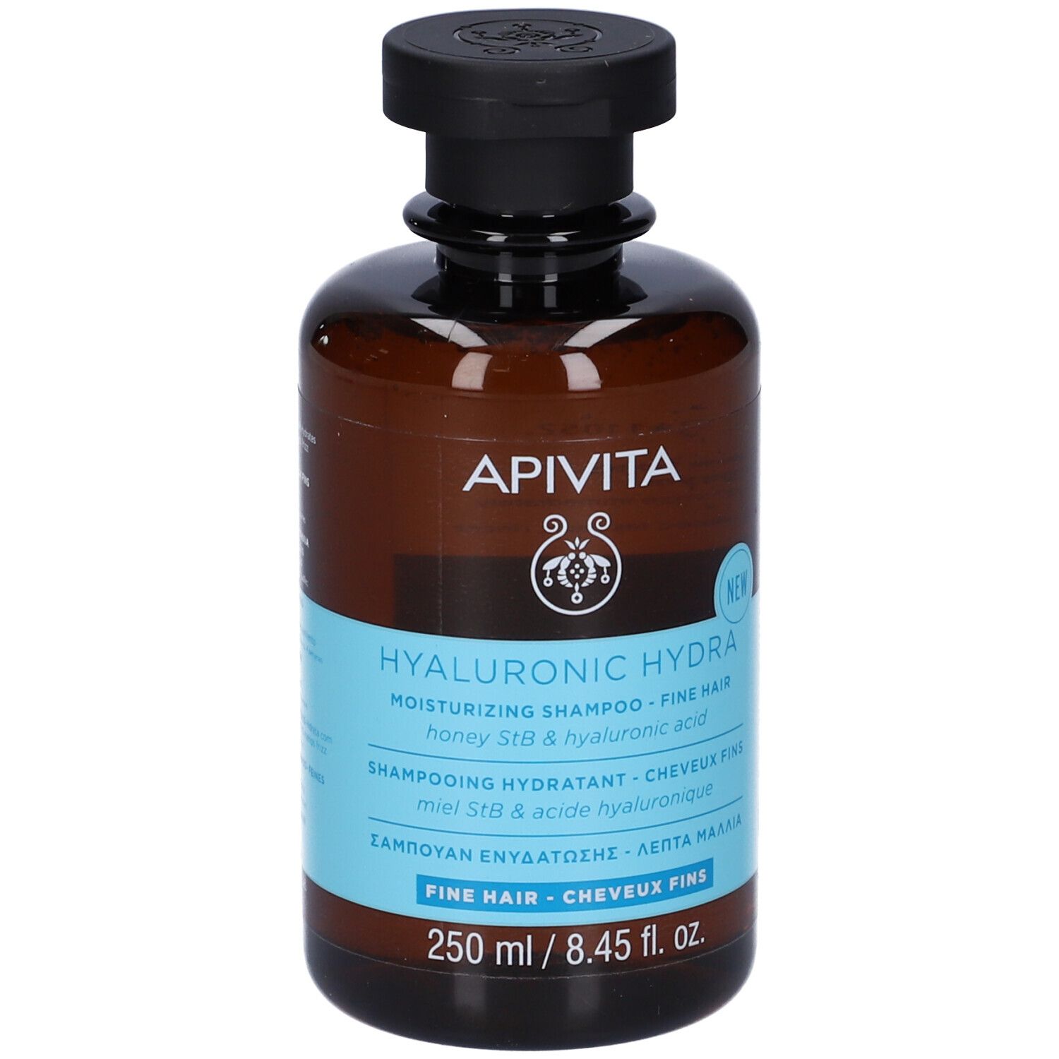 APIVITA Hyaluronic Hydra Shampoo Idratante per Capelli Fini 250ml con Miele StB e Acido Ialuronico
