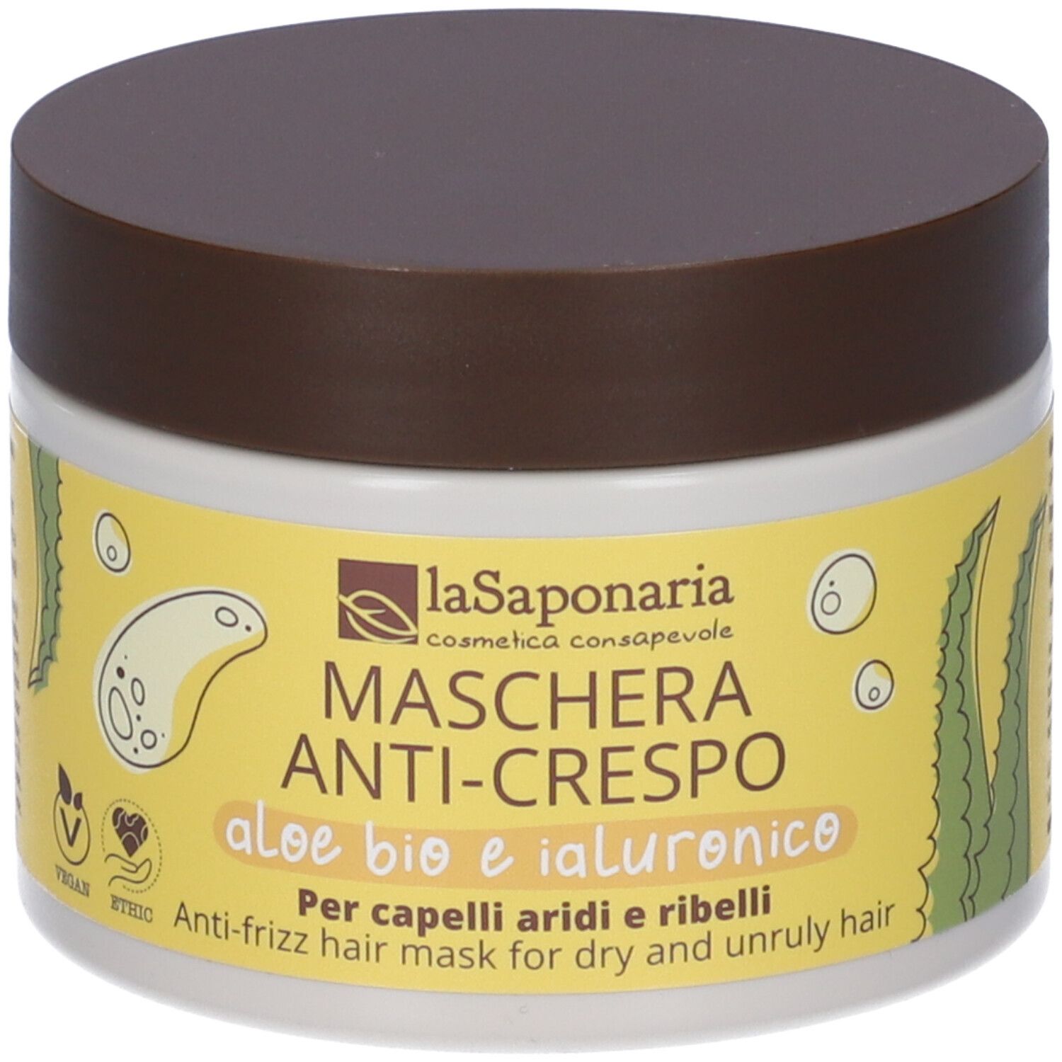 Maschera capelli anti-crespo