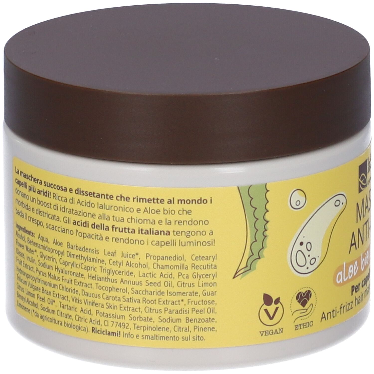 Maschera capelli anti-crespo