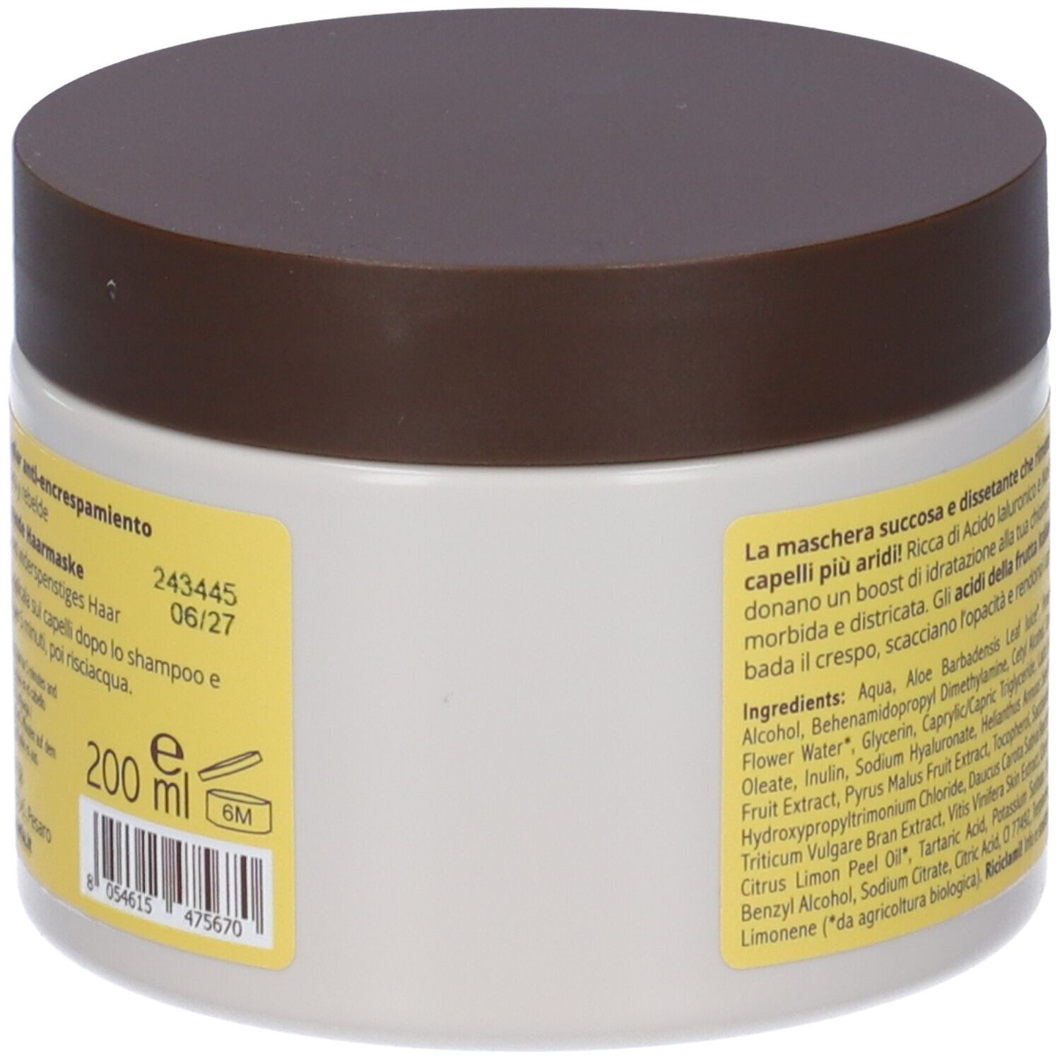 Maschera capelli anti-crespo