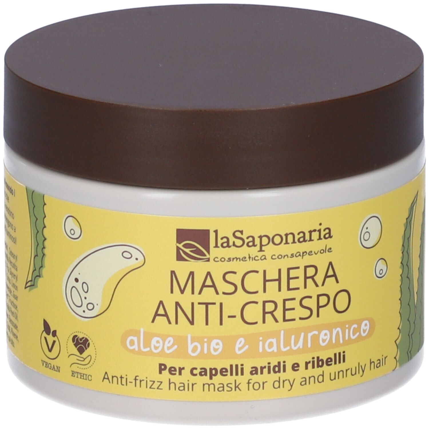 Maschera capelli anti-crespo