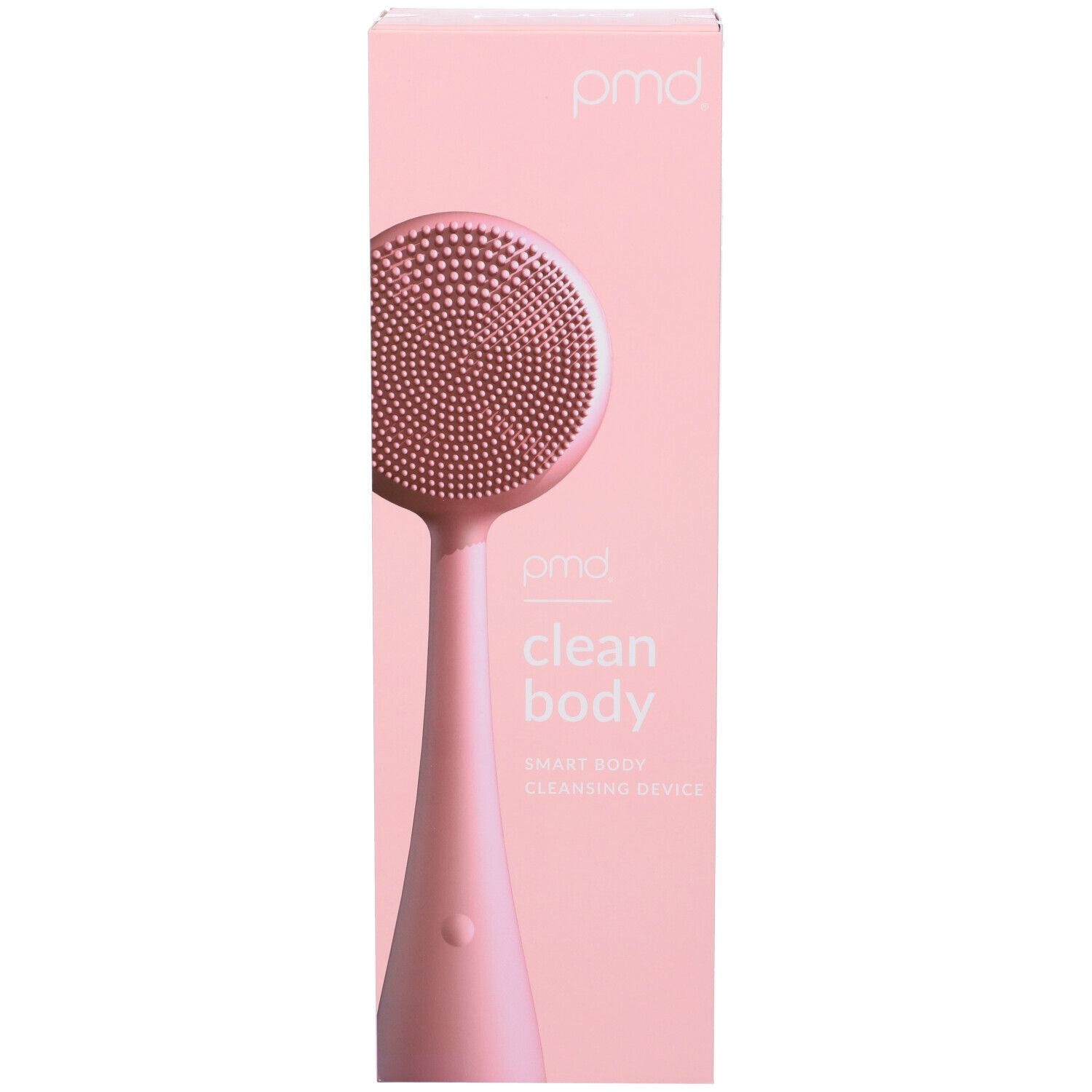 Confezione rosa con PMD Clean Body. Prodotto con testina a spazzola raffigurata.