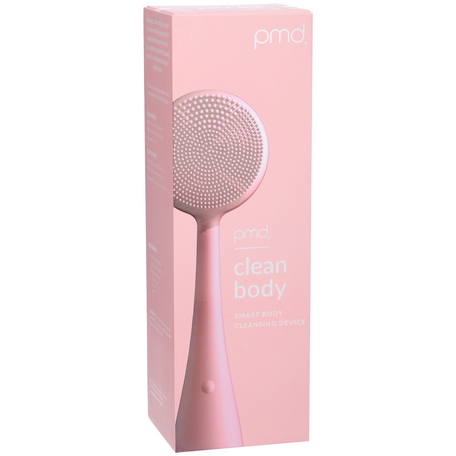 Confezione rosa con PMD Clean Body. Prodotto con testina a spazzola raffigurata.