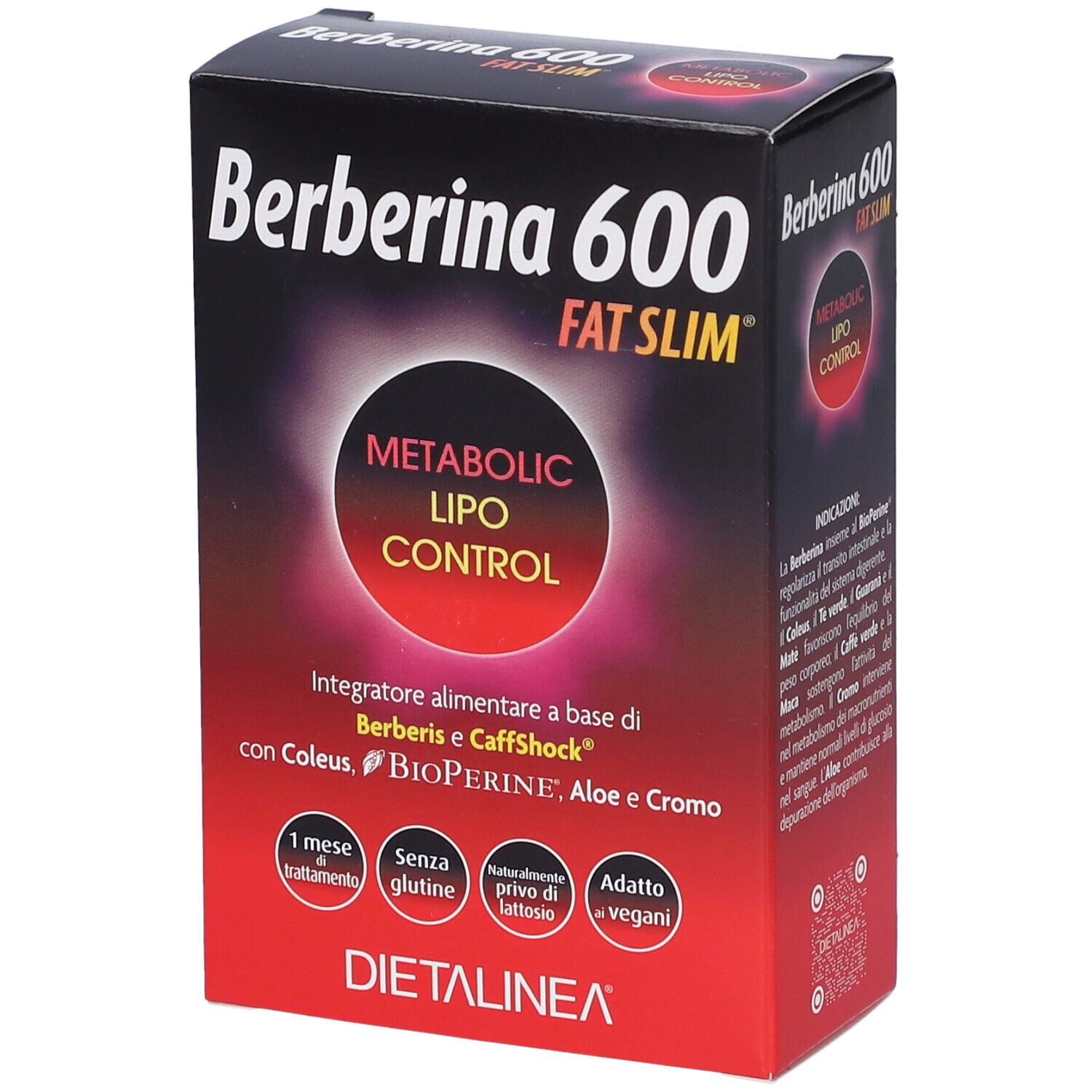 Dietalinea Berberina 600 Fat Slim Metabolic Lipo Control Compresse