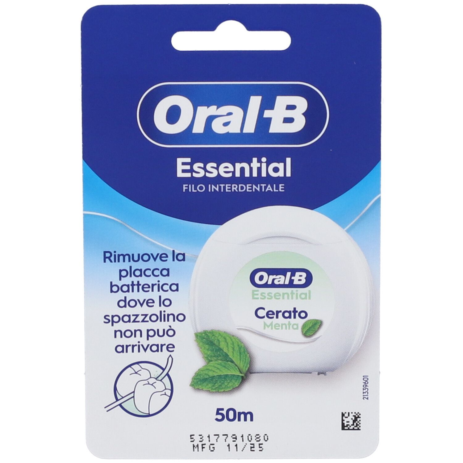 Oral-B Man Filo Interdentale Cerato Menta 50 Metri
