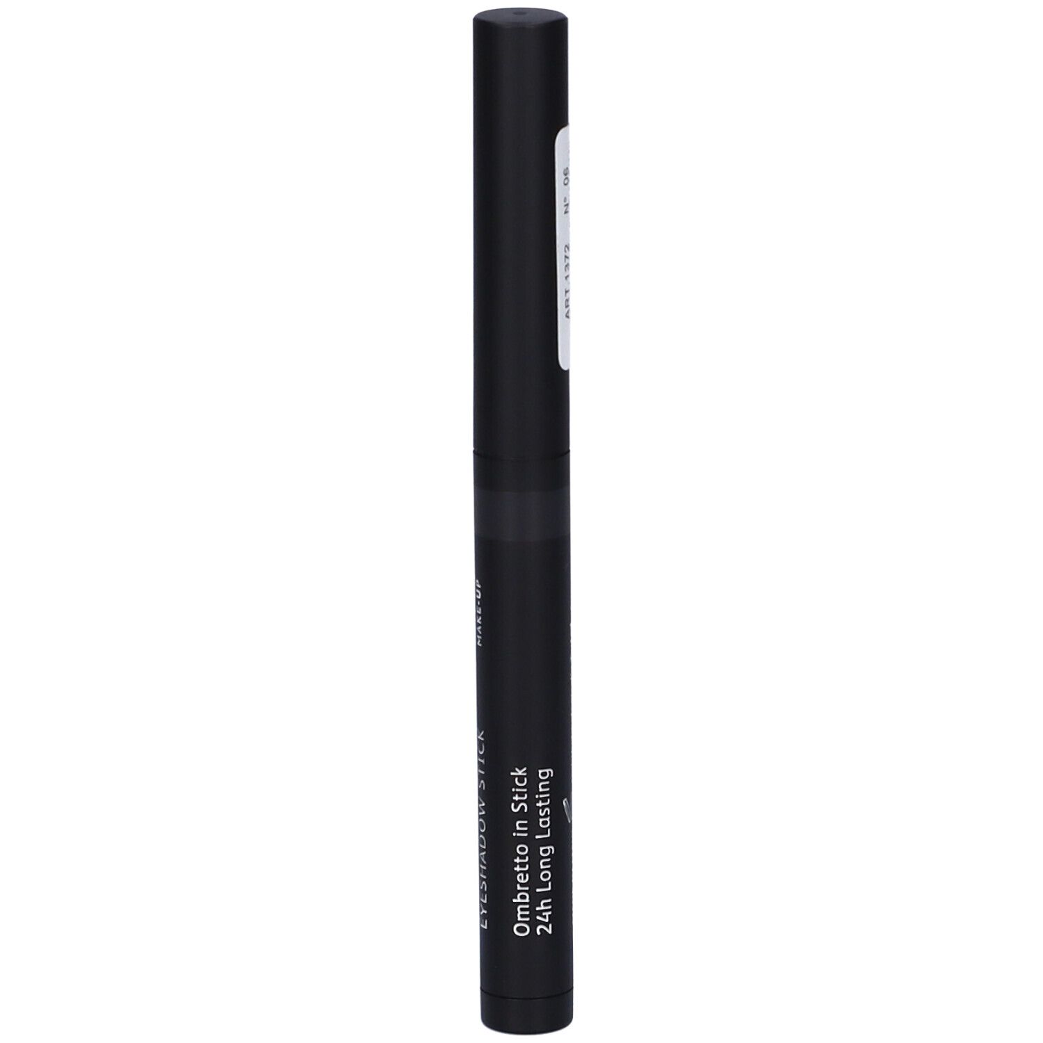 Stick ombretto nero. Scritta: Ombrette in Stick, 24h Long lasting. Tappo nero.