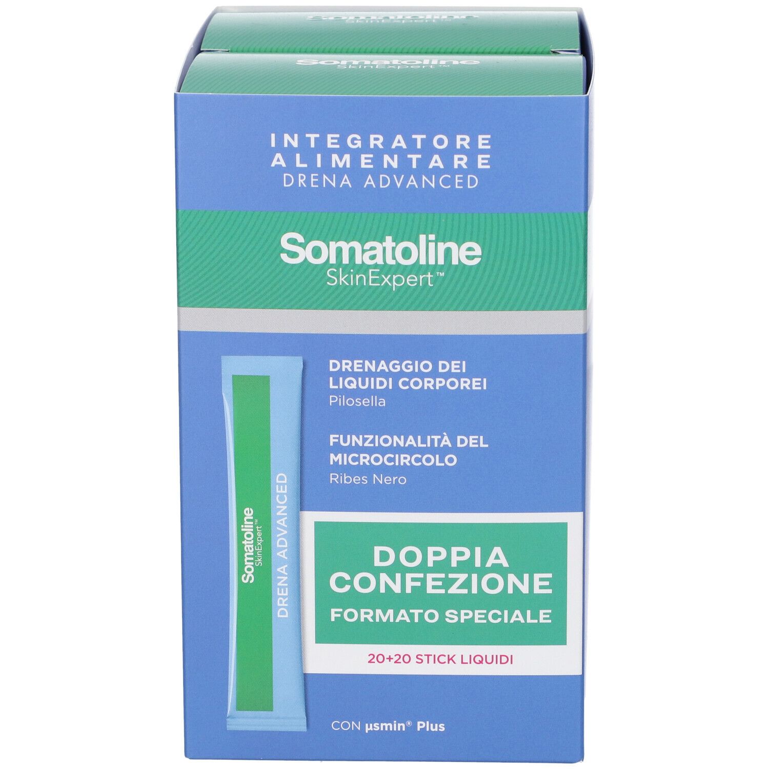 Somatoline Skin Expert Drena Advanced confezione doppia da 40 stick.