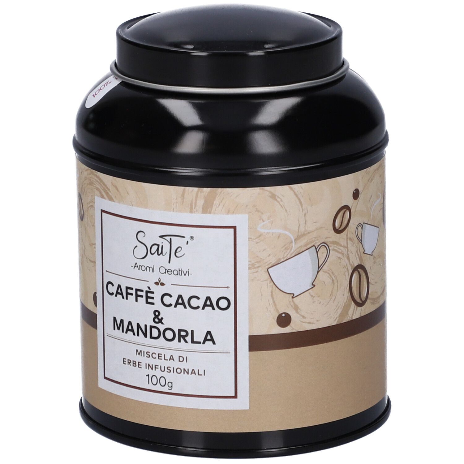 Scatola nera SaiTe Caffè Cacao & Mandorla tisana, 100g.