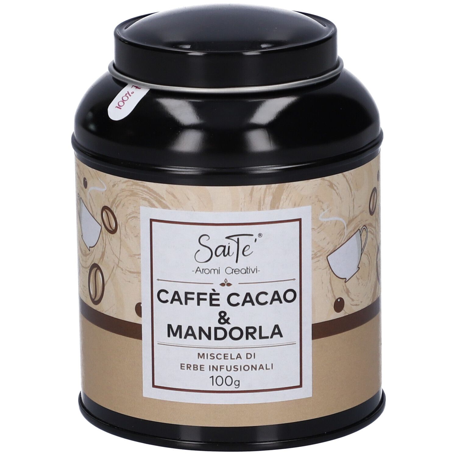 Scatola nera SaiTe Caffè Cacao & Mandorla tisana, 100g.